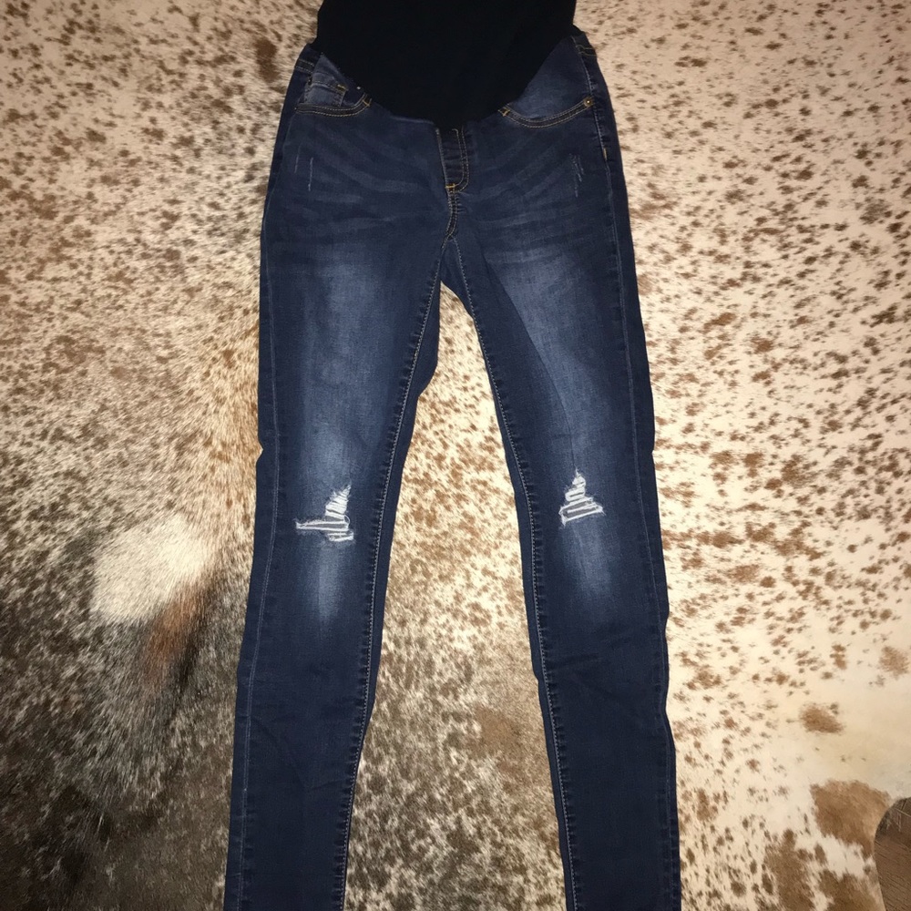 LED Maternity Skinny Jeans